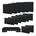 14Pcs Grey Waterproof Zipper Patio Cushion Covers