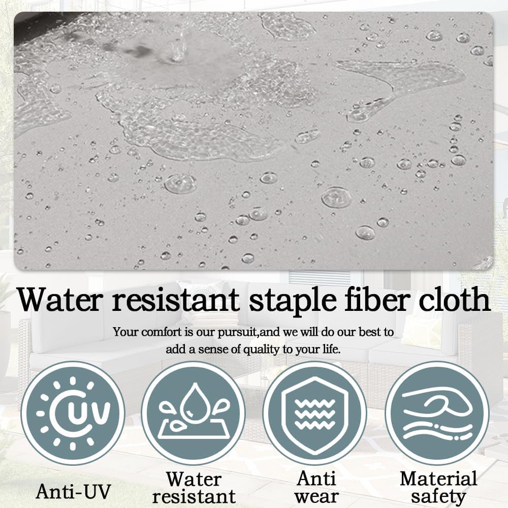 14Pcs Zipper Washable Patio Sofa Cushion Covers
