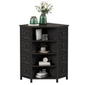8 Drawers Retro Fabric Corner Dresser