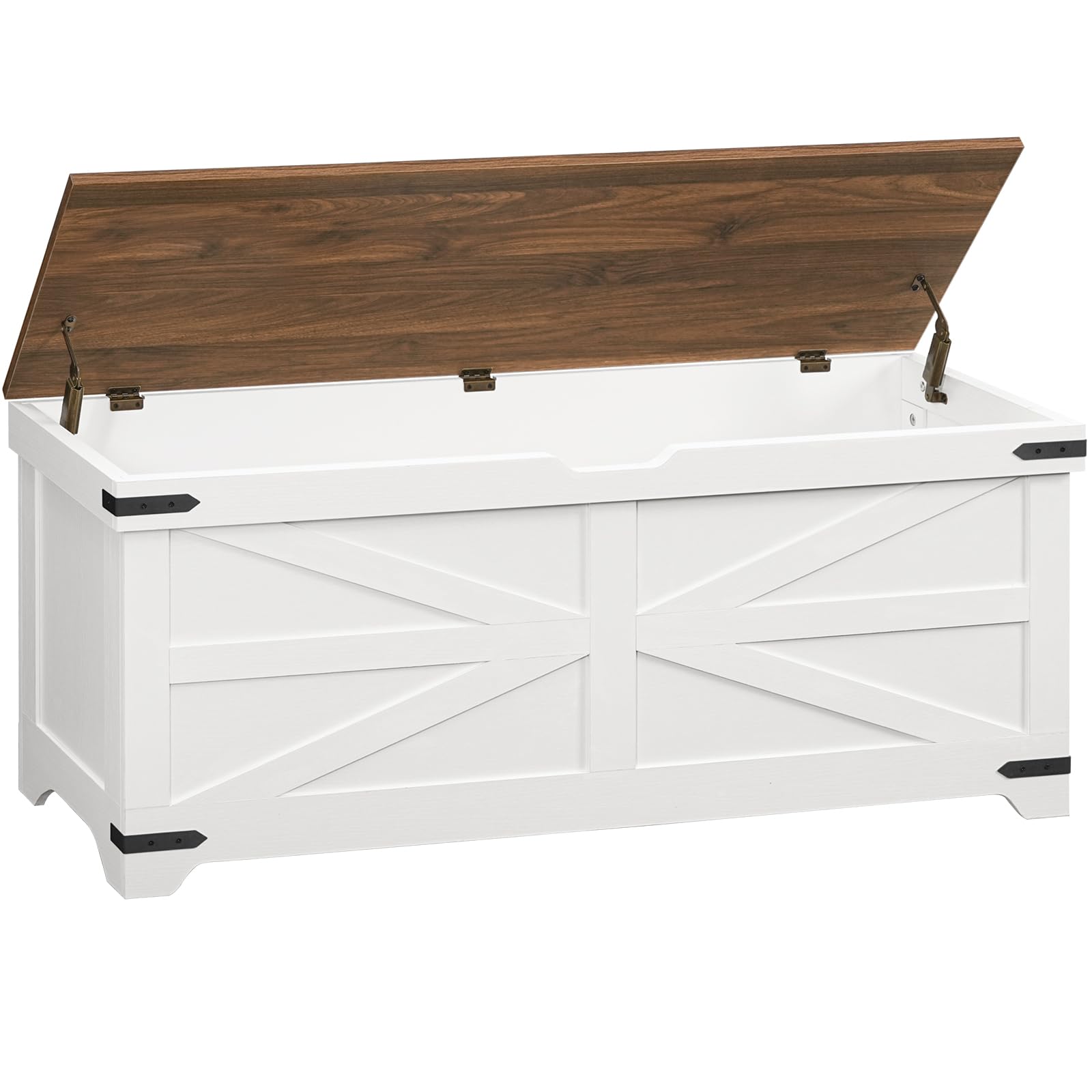 Black Walnut Farmhouse Toy Storage Bench