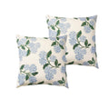 2 Pack Blue Hydrangea Floral Pillow Covers