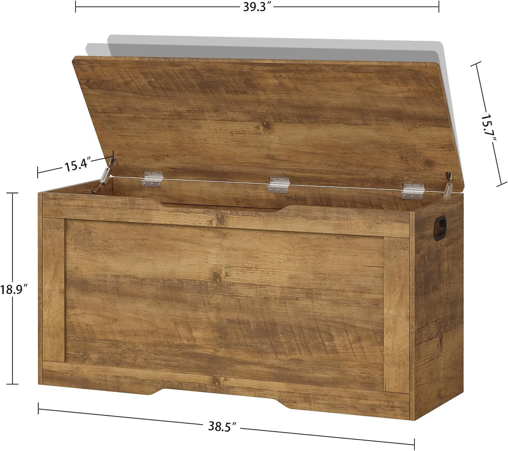 Honey Brown Lift Top Toy Storage Bench