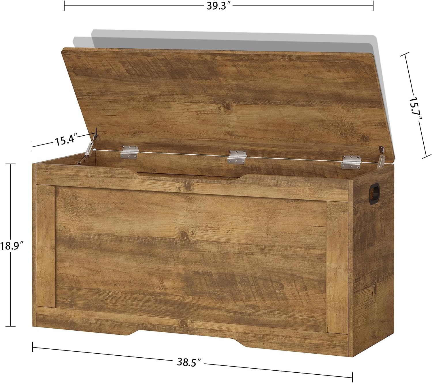 Honey Brown Lift Top Toy Storage Bench