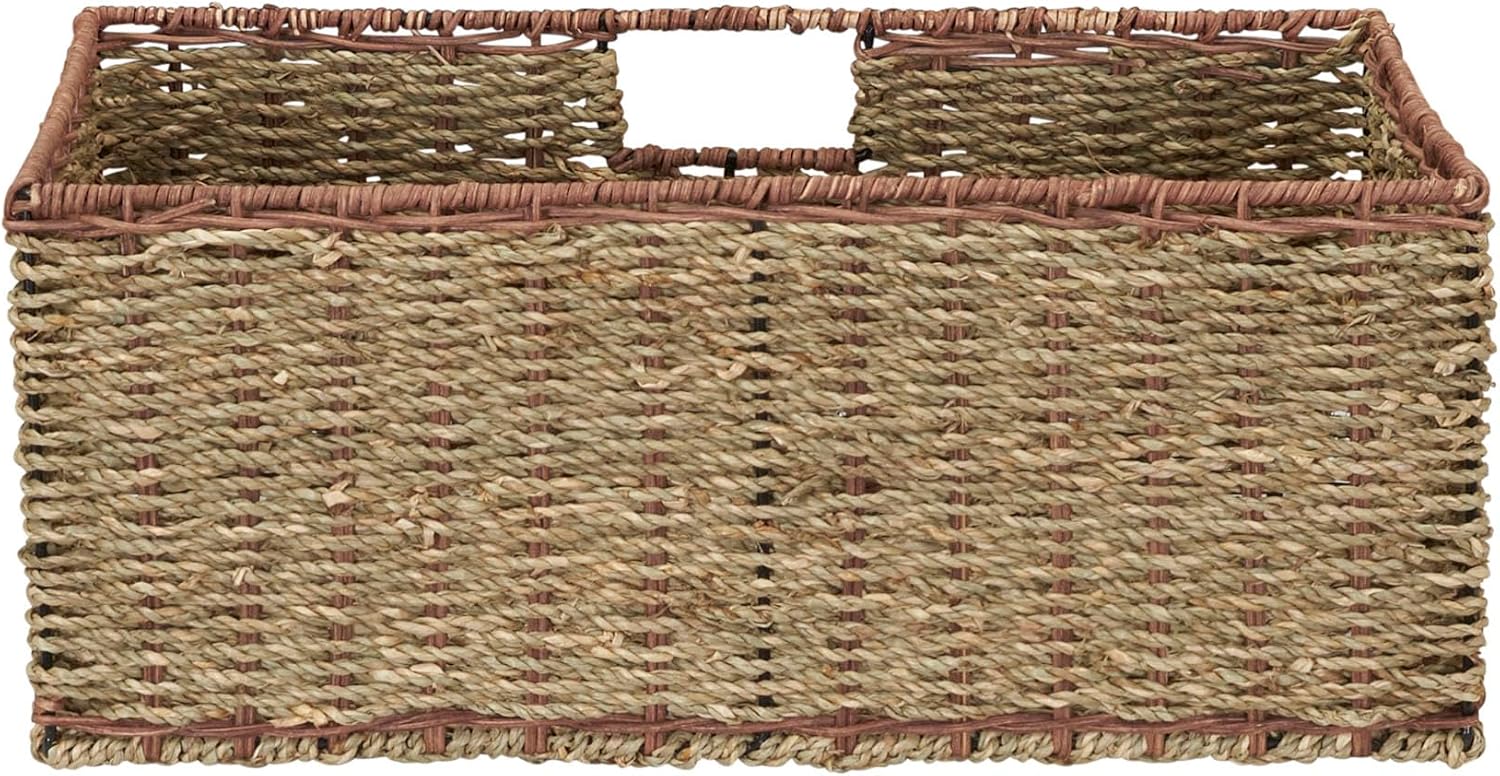 5 Drawer Seagrass Wicker Storage Tower