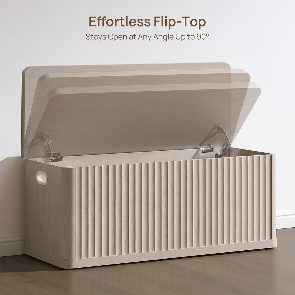 Wooden Lift Top Shoe Storage Bench Chest