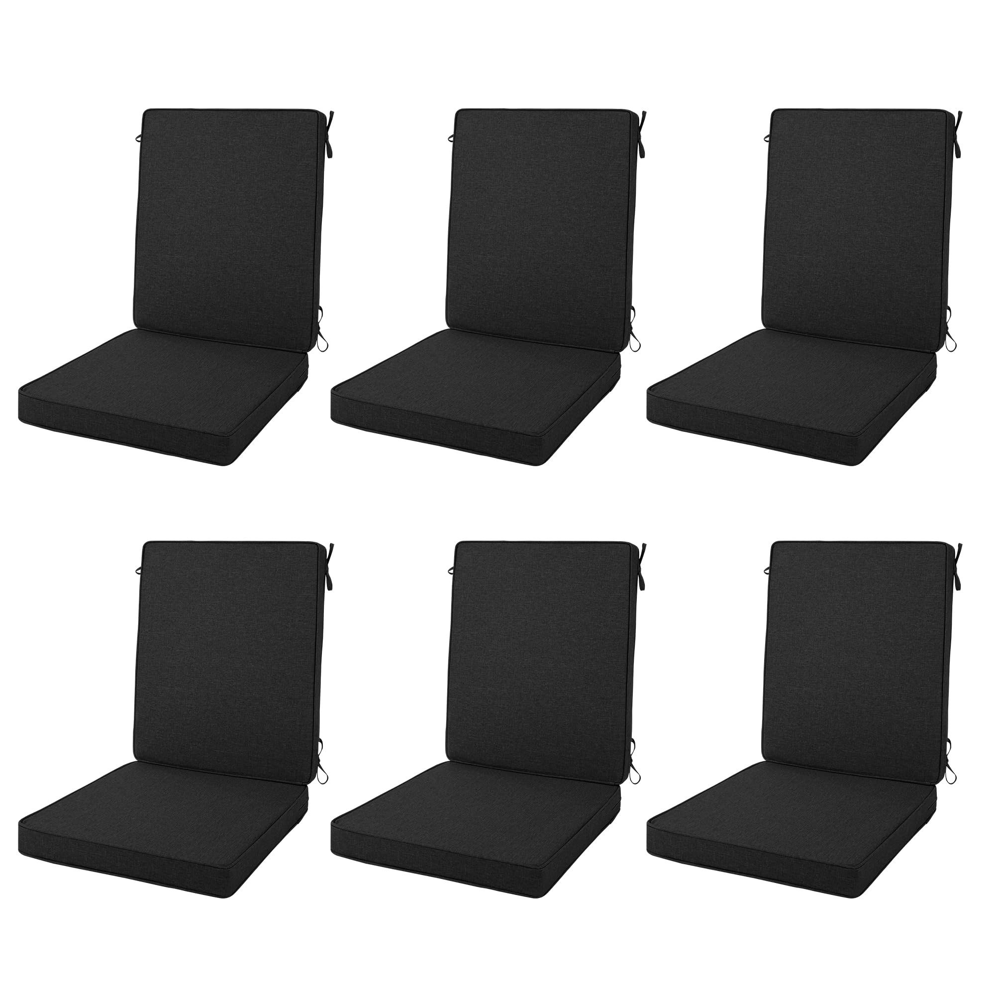6Pcs Olive Green Water Resistant Chair Cushions