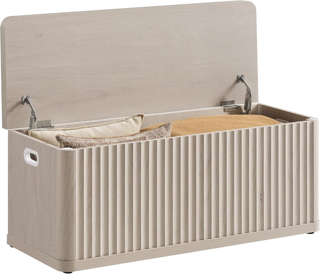 Wooden Lift Top Shoe Storage Bench Chest