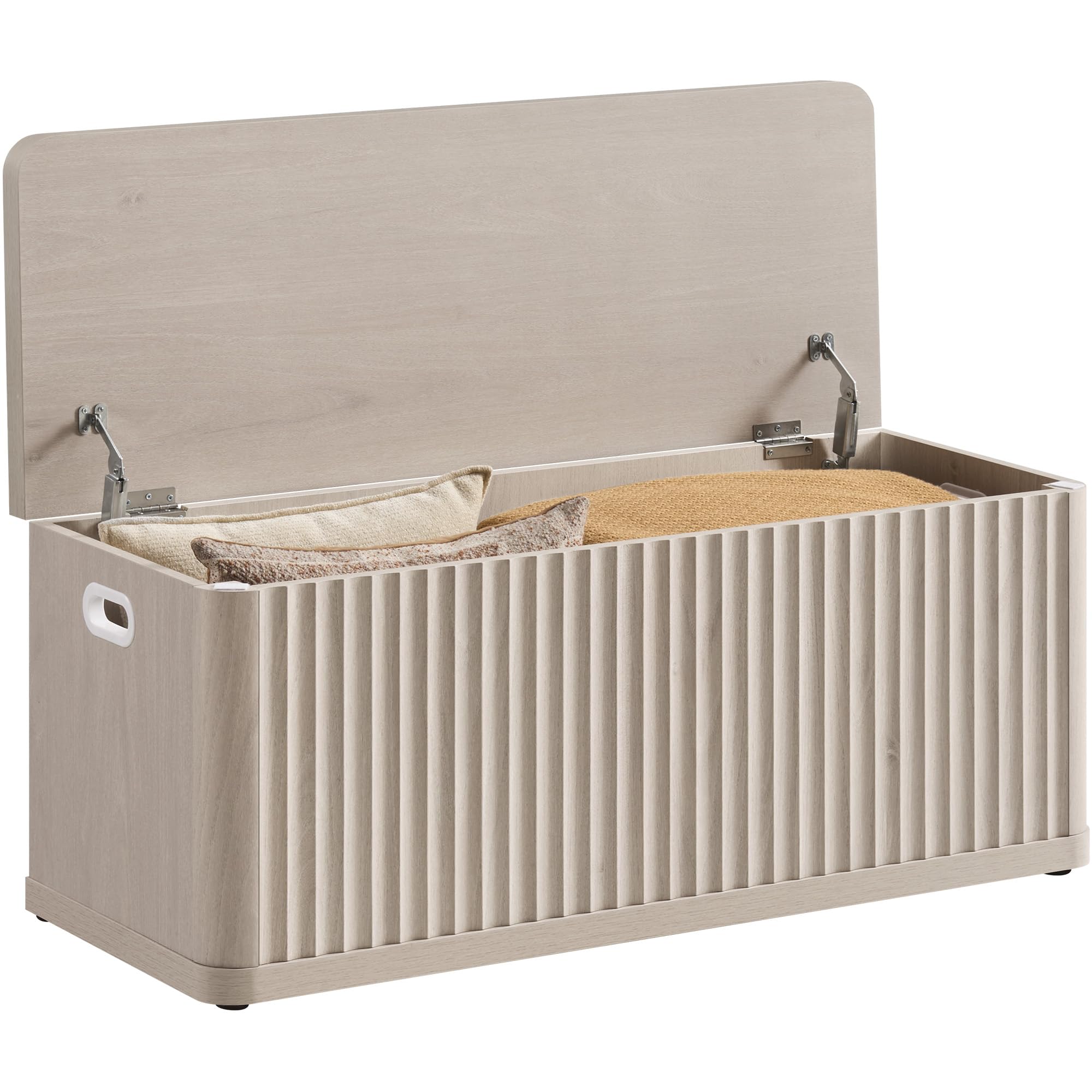 Wooden Lift Top Shoe Storage Bench Chest