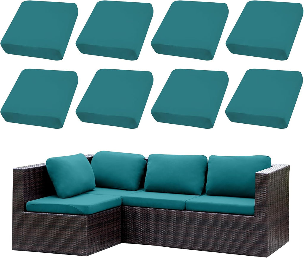 8PCS Sectional Patio Sofa Cushion Slipcovers