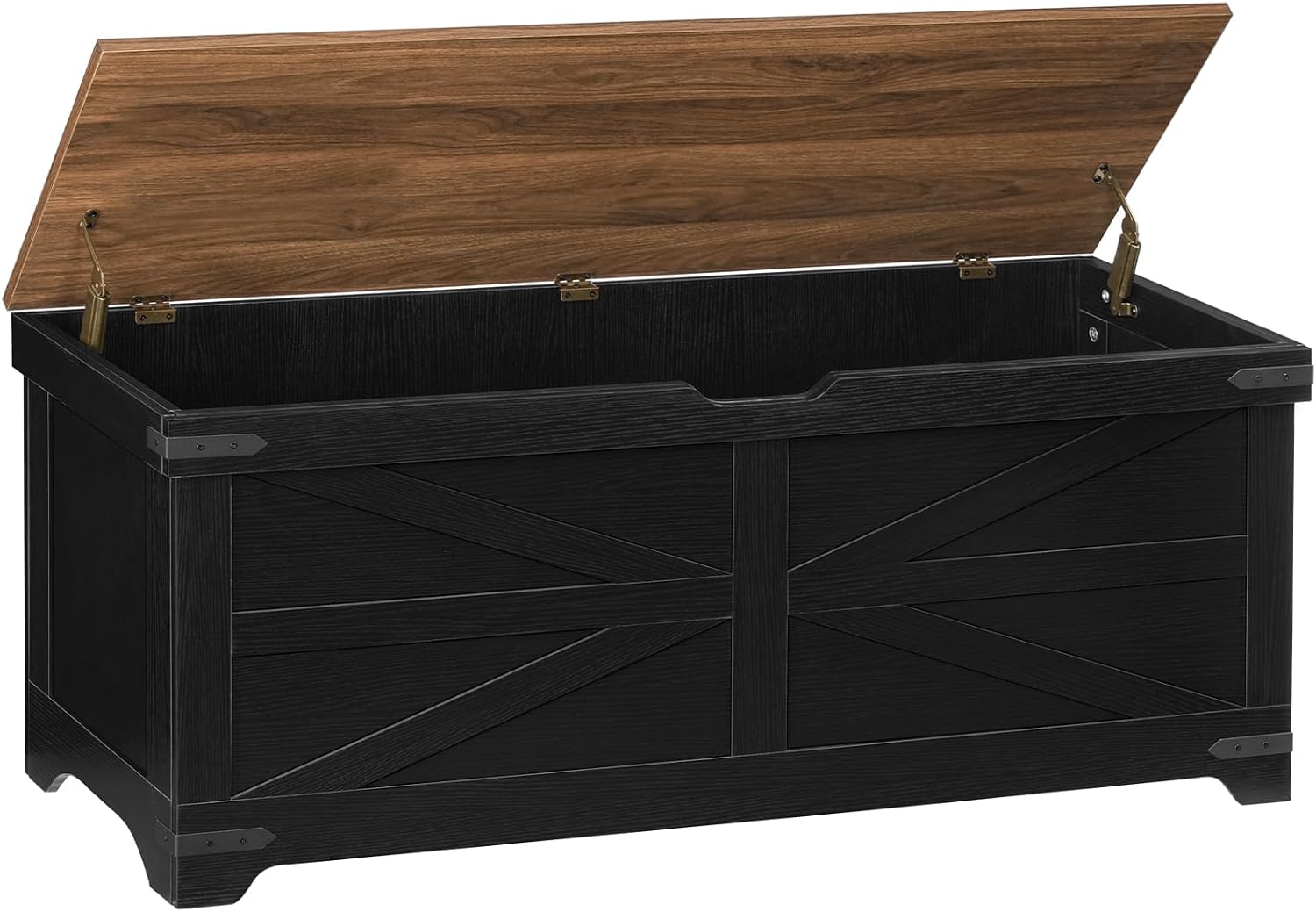 Black Walnut Farmhouse Toy Storage Bench
