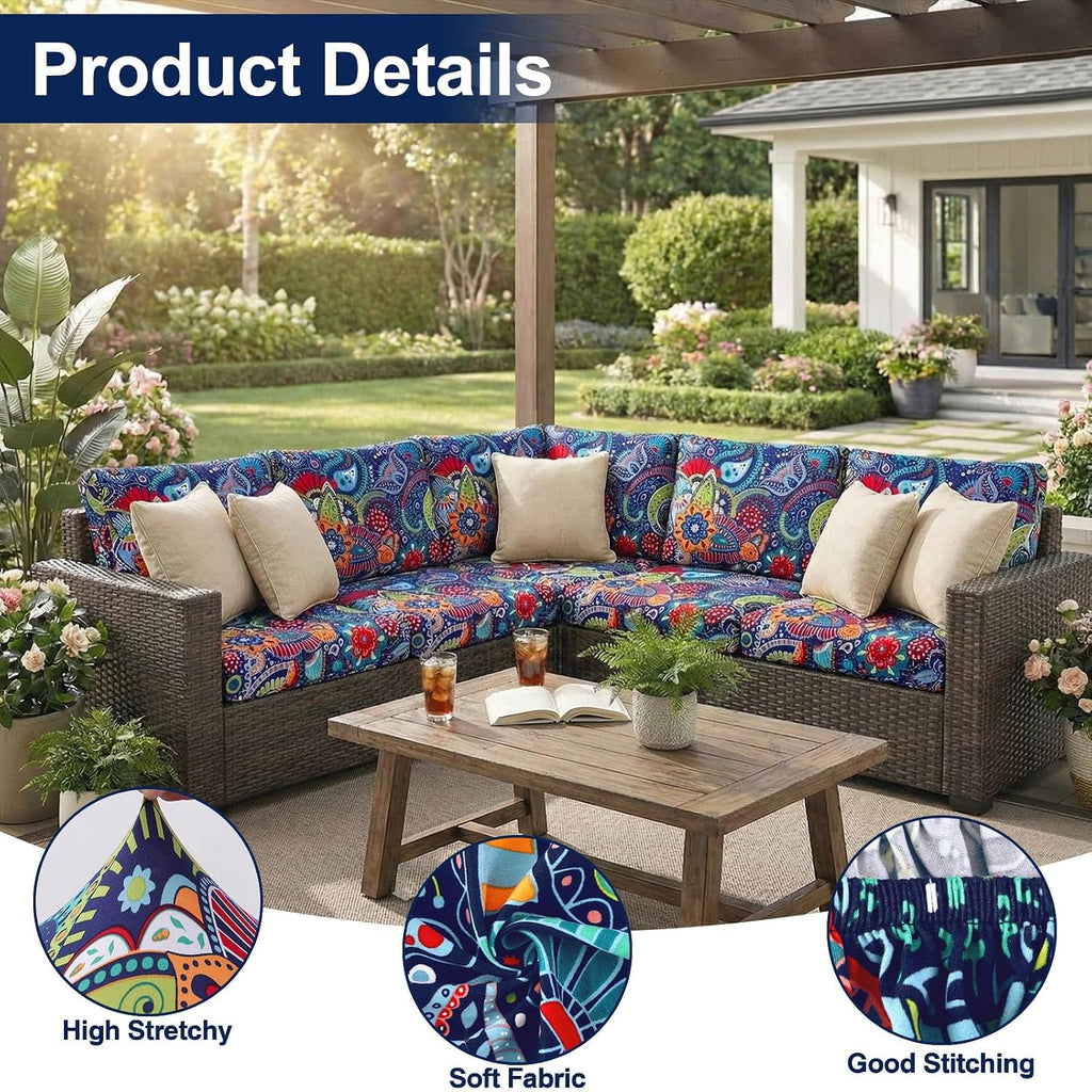 Waterproof Stretch Pet Patio Cushion Slipcovers