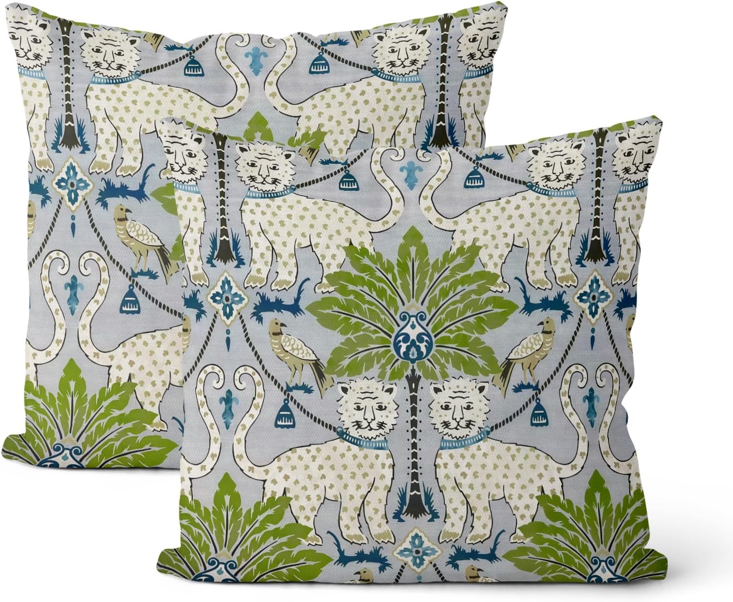 2 Pack Tropical Leopard Boho Pillow Covers
