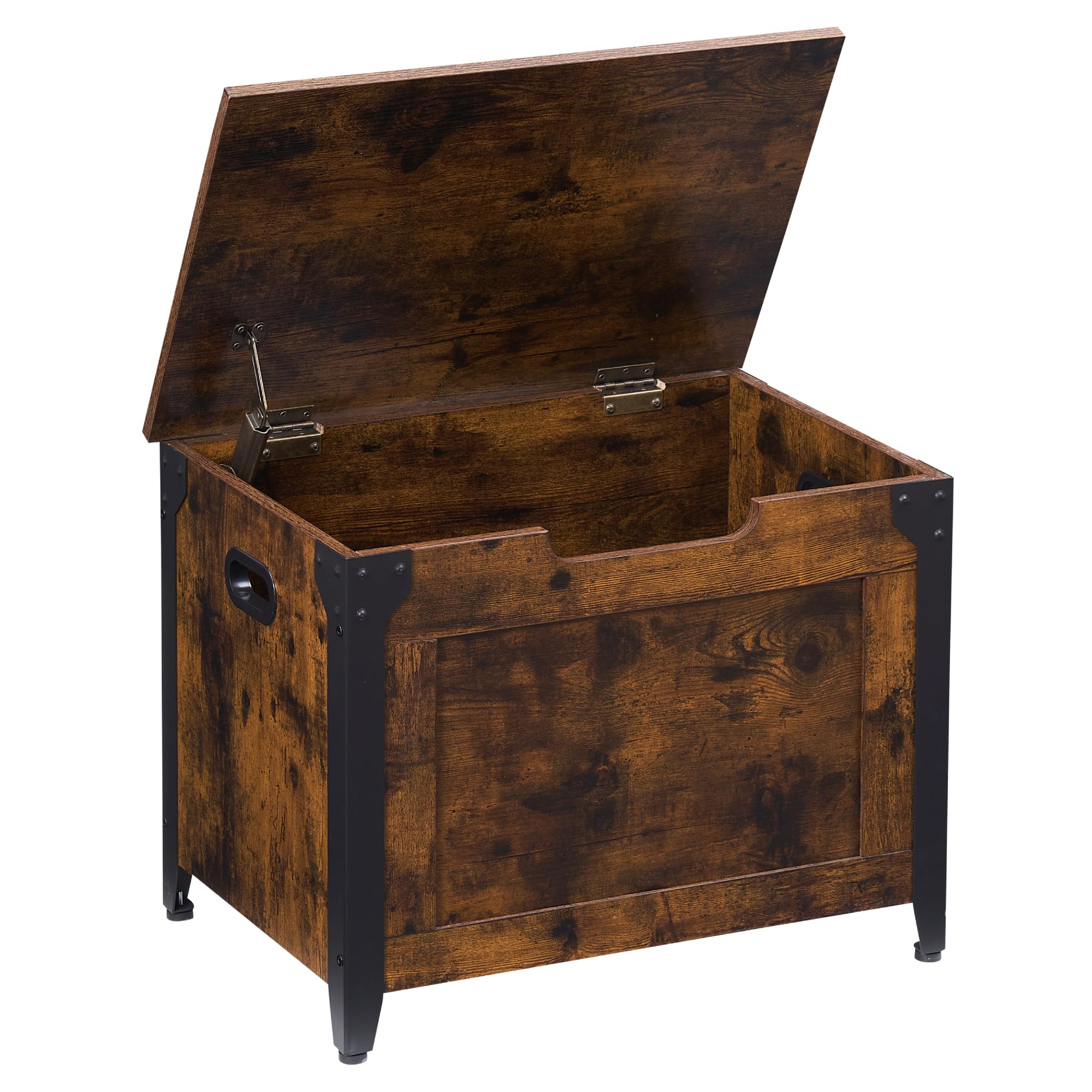 Rustic Brown Farmhouse Wooden Storage Bench