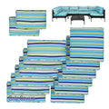 14Pcs Waterproof Zipper Patio Cushion Covers