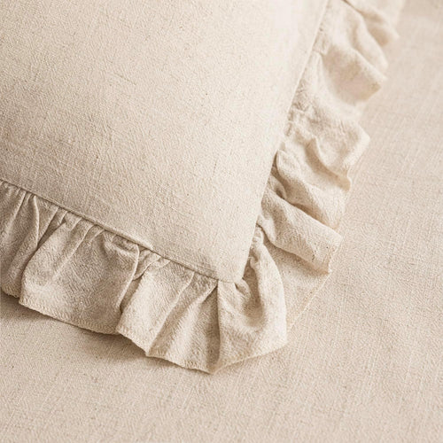 2 Pack Beige Ruffle Fringe Pillow Covers