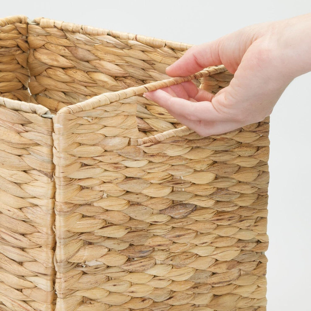 6 Pack Woven Hyacinth Cube Storage Baskets