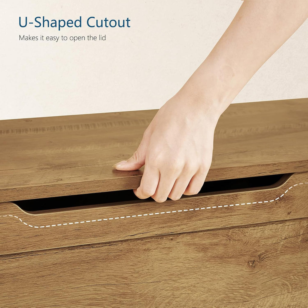 Honey Brown Lift Top Toy Storage Bench