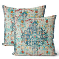 2 Pack Blue White Boho Pillow Covers