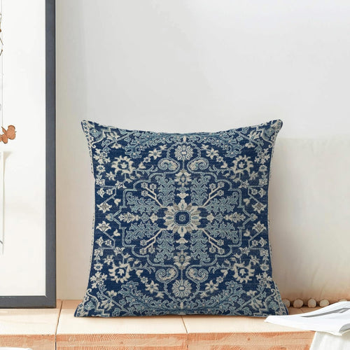 2 Pack Blue White Boho Pillow Covers