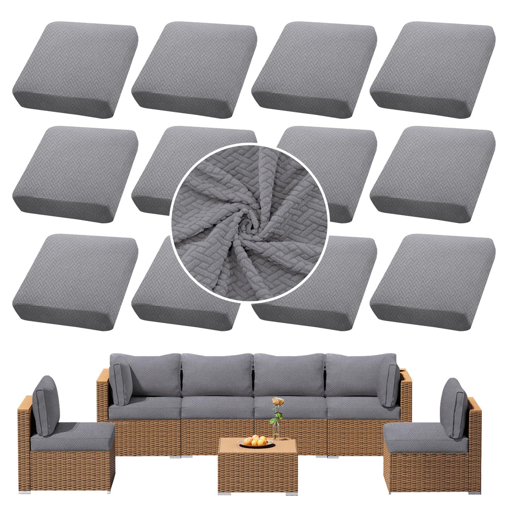8PCS Patio Sofa Sectional Cushion Covers
