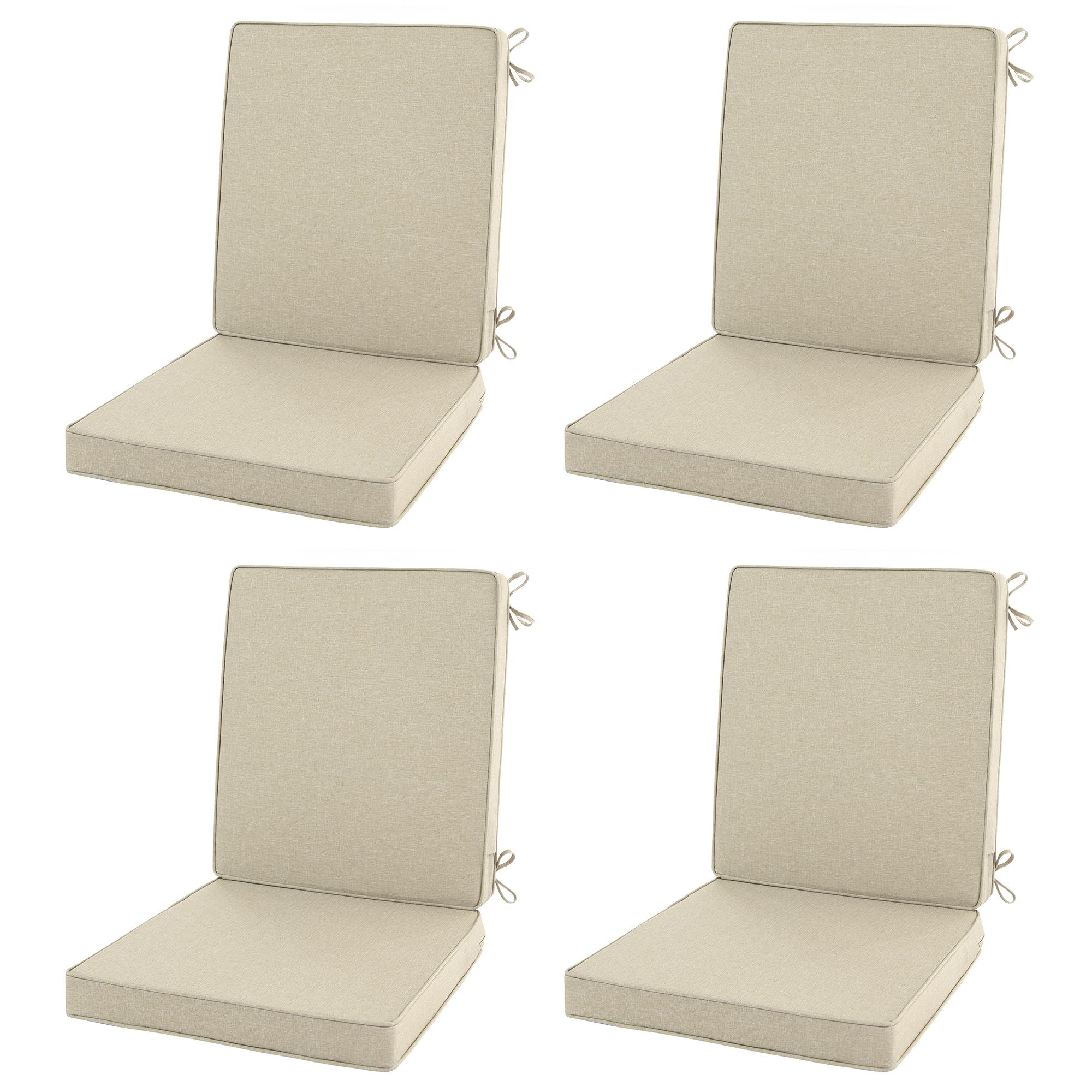 6Pcs Olive Green Water Resistant Chair Cushions