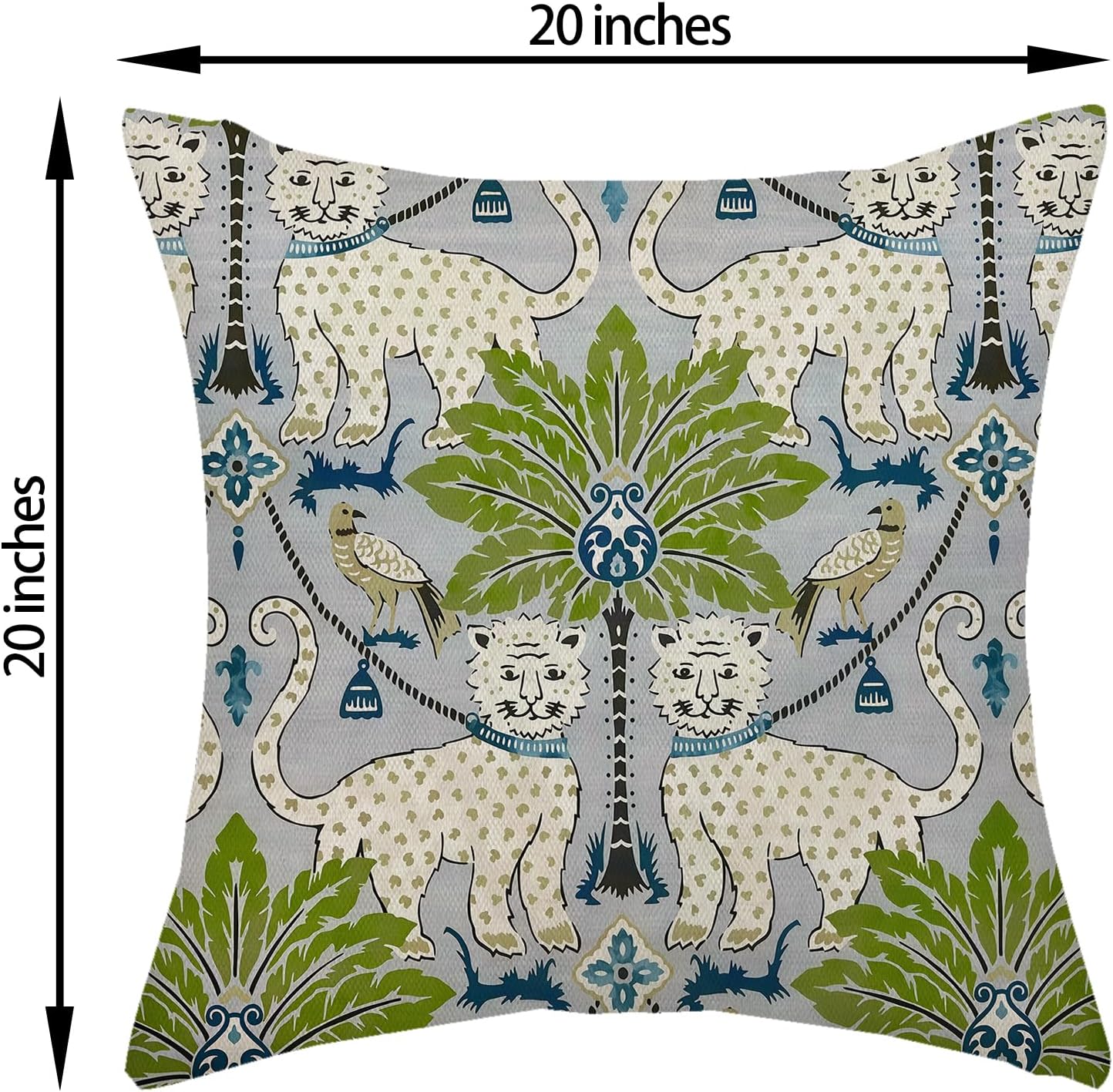 2 Pack Tropical Leopard Boho Pillow Covers