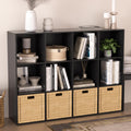 6 Cube Oak Wooden Cubby Storage Organizer
