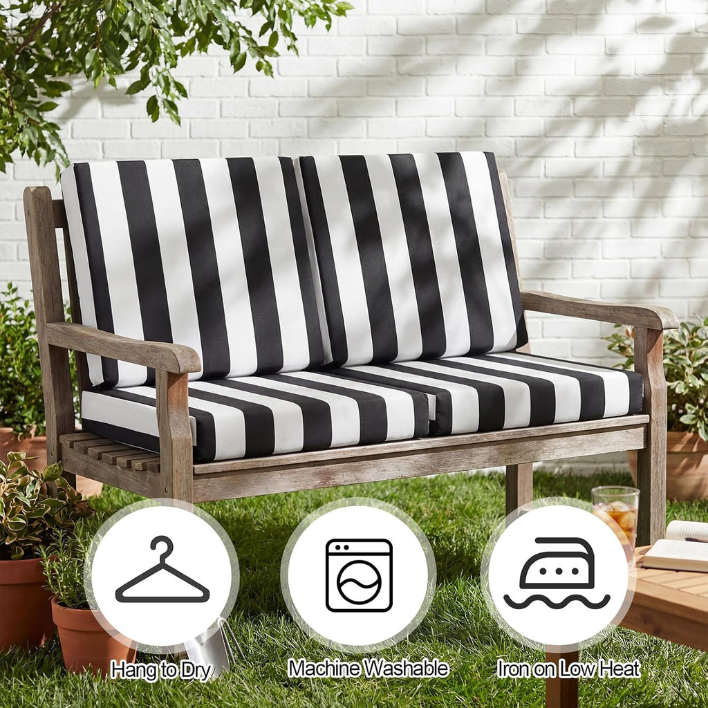 12Pcs Black White Striped Stretch Cushion Covers