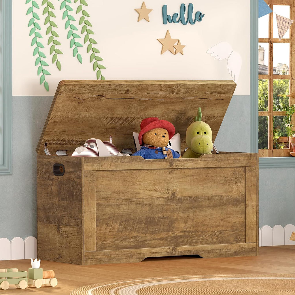 Honey Brown Lift Top Toy Storage Bench