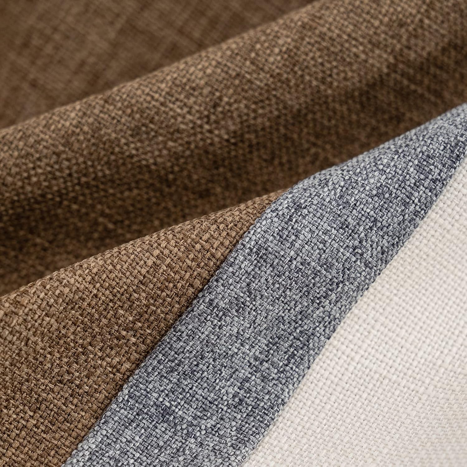 Brown Patchwork Cotton Linen Pillow Cover