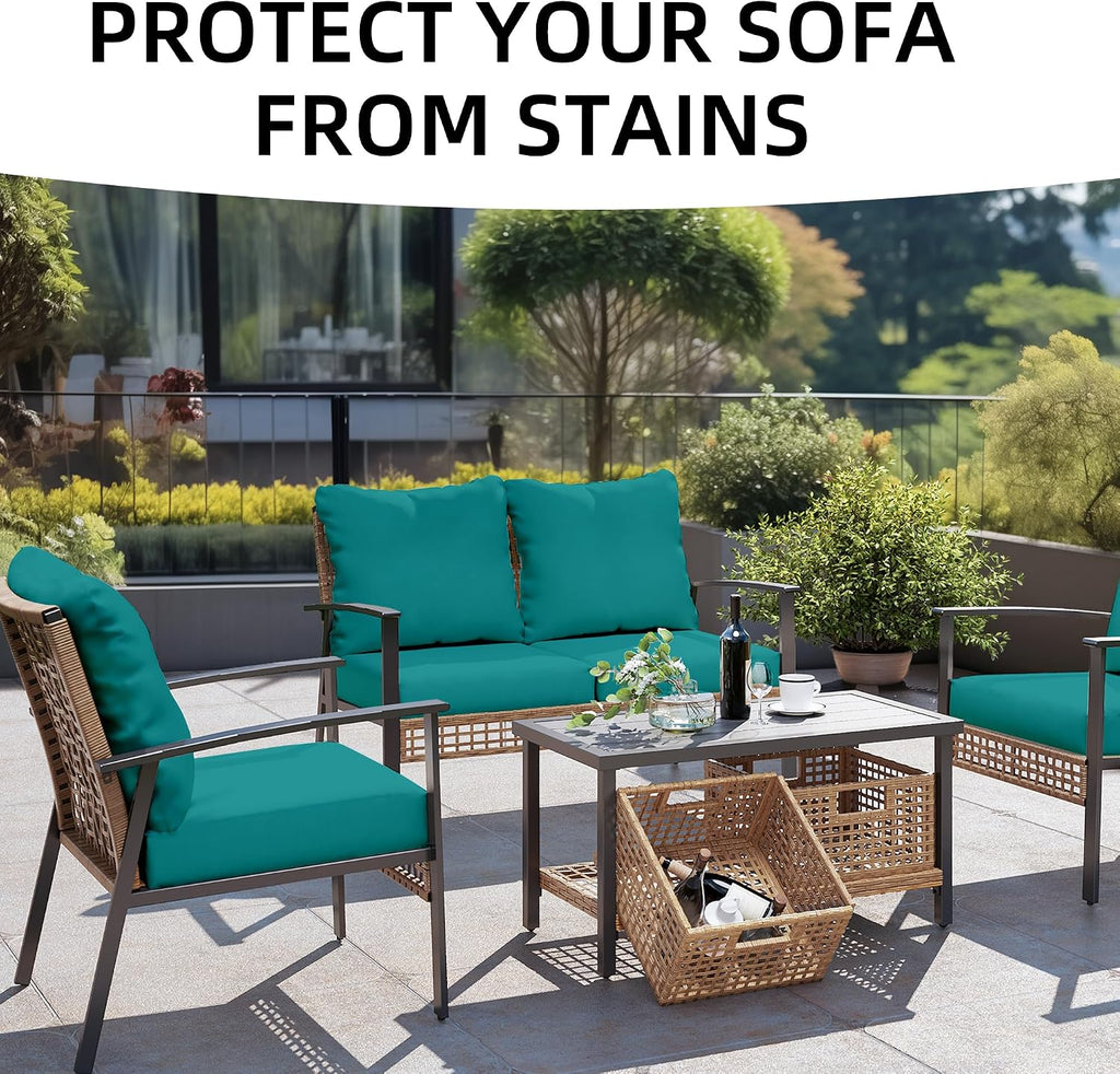 8PCS Sectional Patio Sofa Cushion Slipcovers