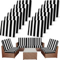 12Pcs Black White Striped Stretch Cushion Covers