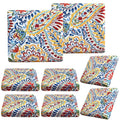 8Pcs Paisley Stretch Patio Cushion Slipcovers