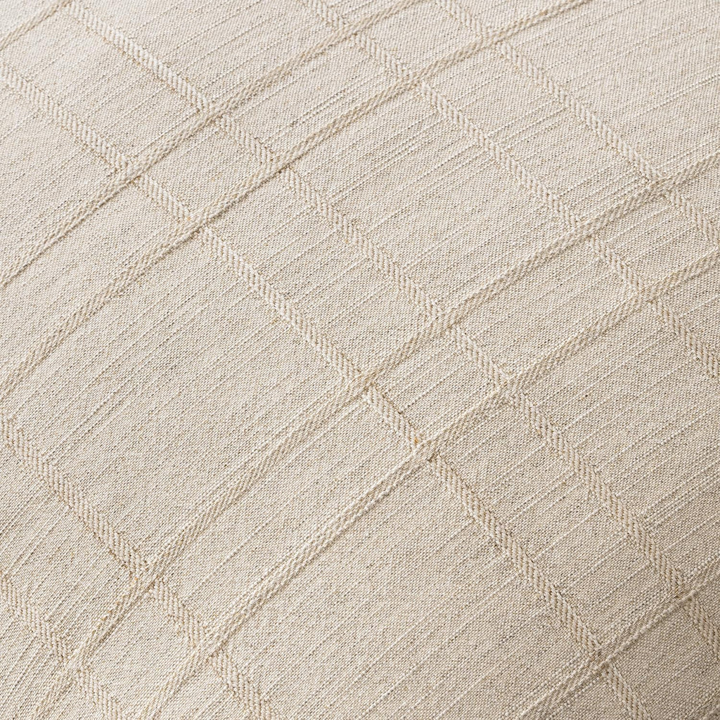 1 Pack Beige Check Lumbar Pillow Cover