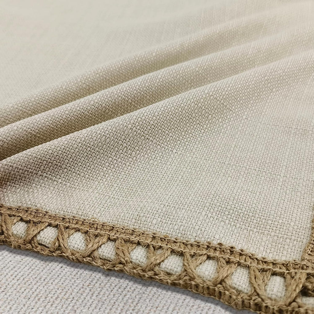 2 Pack Beige Linen Throw Pillow Covers