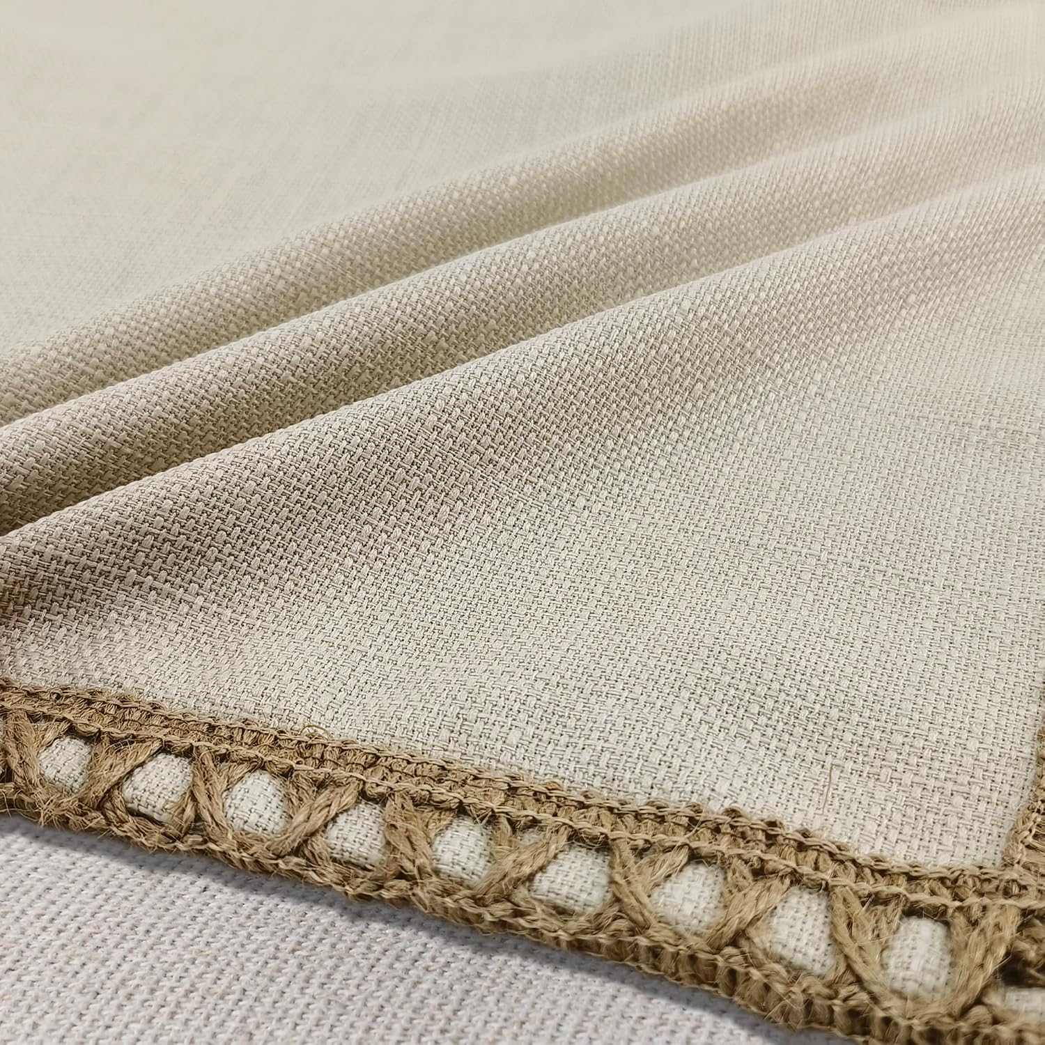 2 Pack Beige Linen Throw Pillow Covers