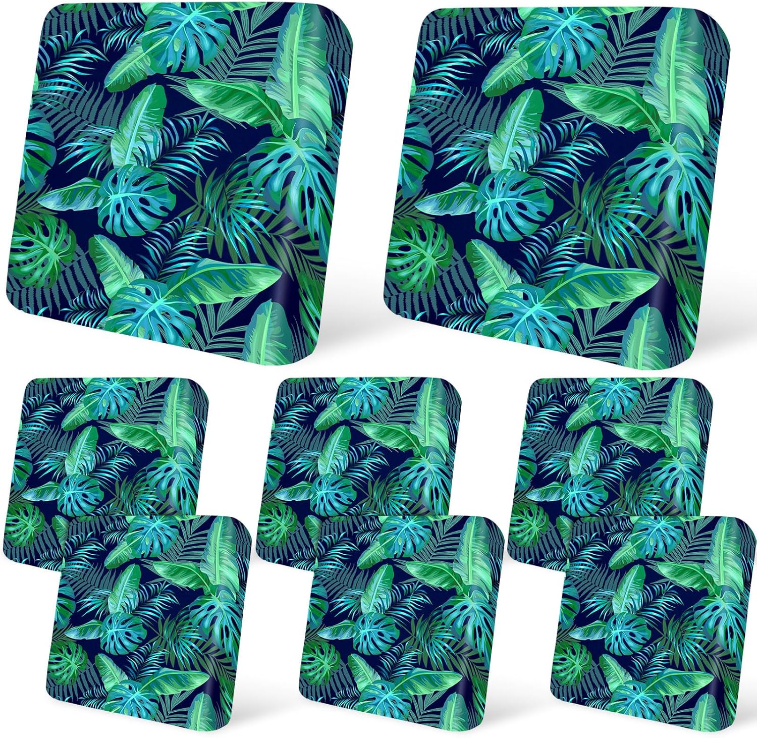 8Pcs Palm Leaf Stretch Patio Cushion Slipcovers