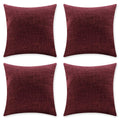 4 Pack Natural Linen Throw Pillow Covers